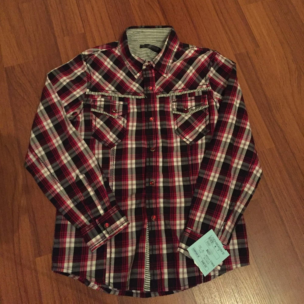 Brand New Boys plaid shirt